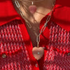 Malene Pink Opal clip necklace
