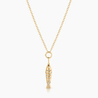 Goldie Pave fish charm