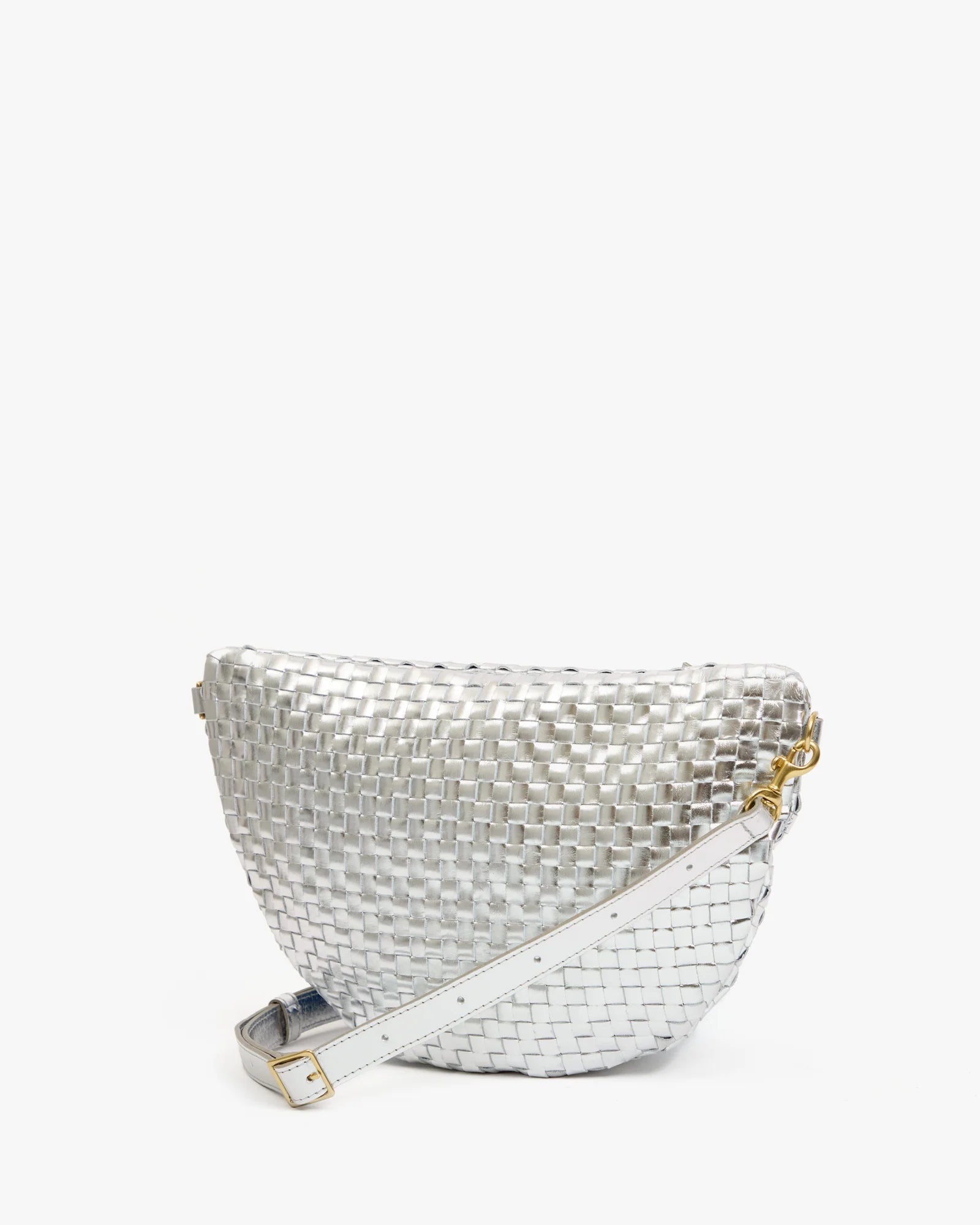 Silver Specchio woven fanny