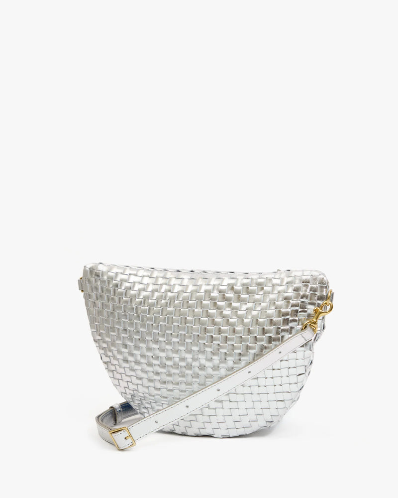 Silver Specchio woven fanny