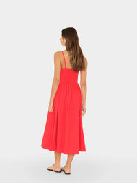 Red flash Bardot dress