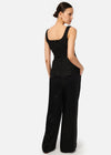 Rosita sequin tweed top - black