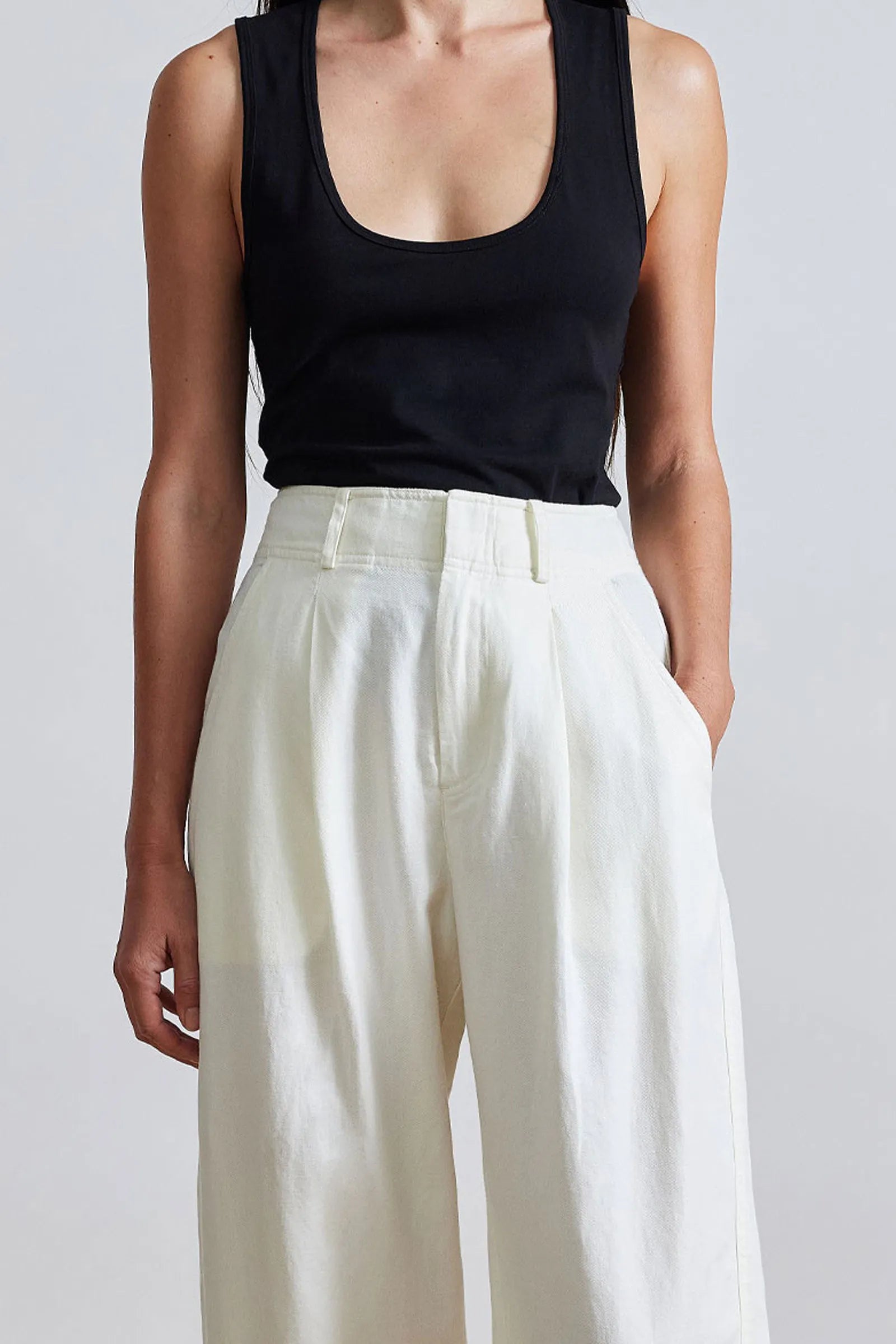 Bari crop trouser - Cream