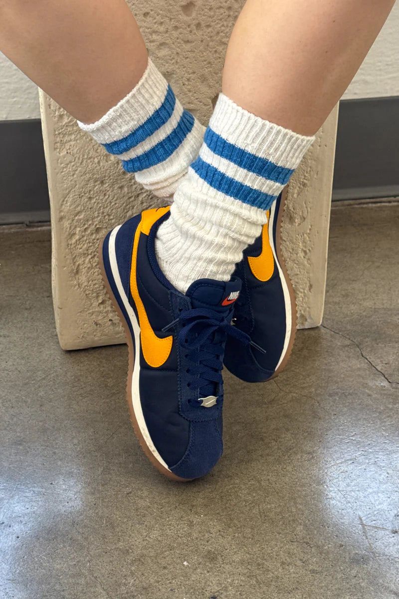 Cottage Varsity socks - white/blue