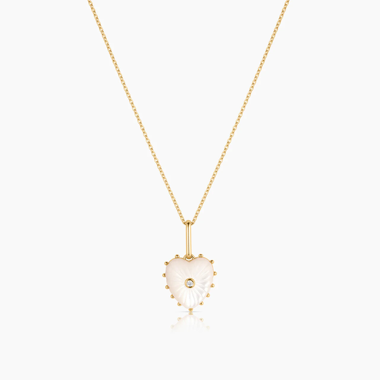 Isabel mother of pearl heart necklace