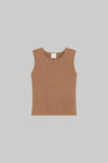 Lauren sleeveless crew - squirrel