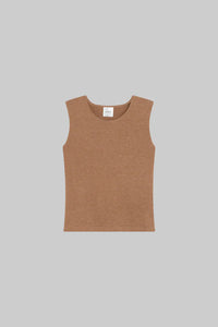 Lauren sleeveless crew - squirrel