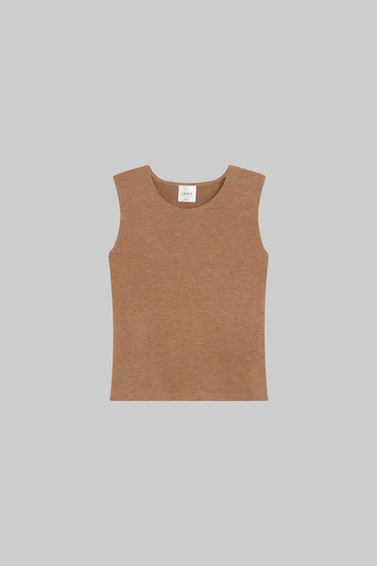 Lauren sleeveless crew - squirrel