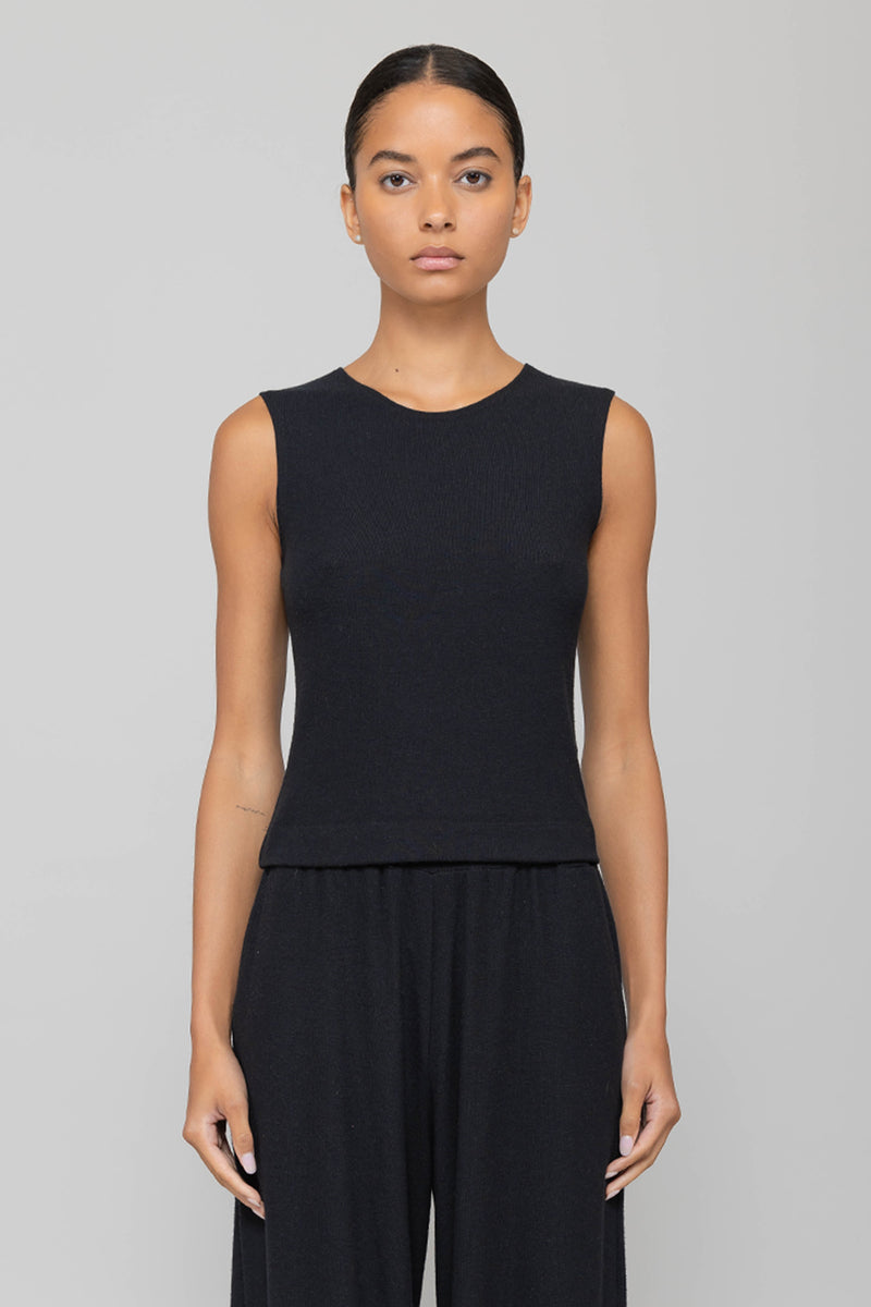 Lauren sleeveless tank - black