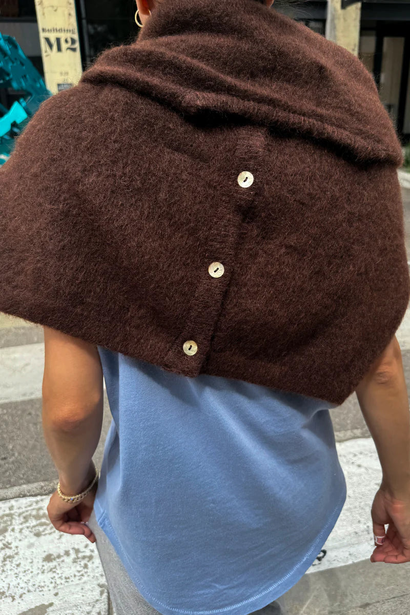 Leila Mohair cardi - cocoa bean