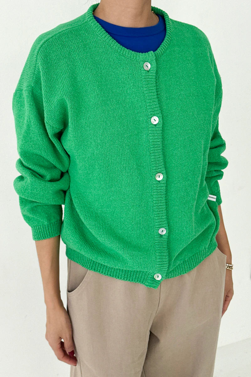 Leila cotton cardigan - spring green