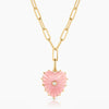 Malene Pink Opal clip necklace