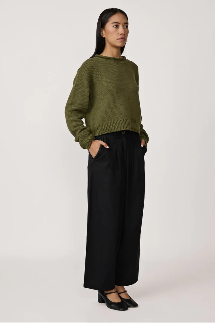 Mare rolled neck sweater - Olive