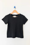 Pointelle Babe tee- Charcoal