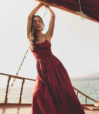 Safia Dress - Deep Ruby