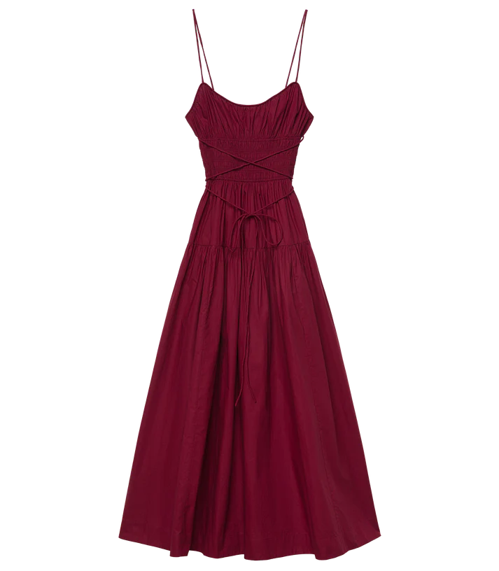 Safia Dress - Deep Ruby
