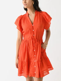 Iris dress - tomato dot