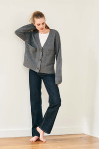 Guernsey cardigan - Charcoal