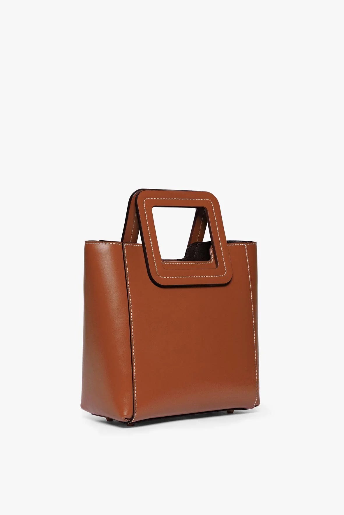 Mini Shirley leather bag -tan