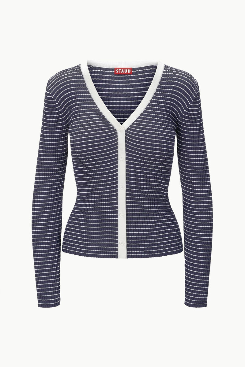 Cargo Sweater - Navy micro stripe