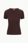 cashmere tee - dark chocolate