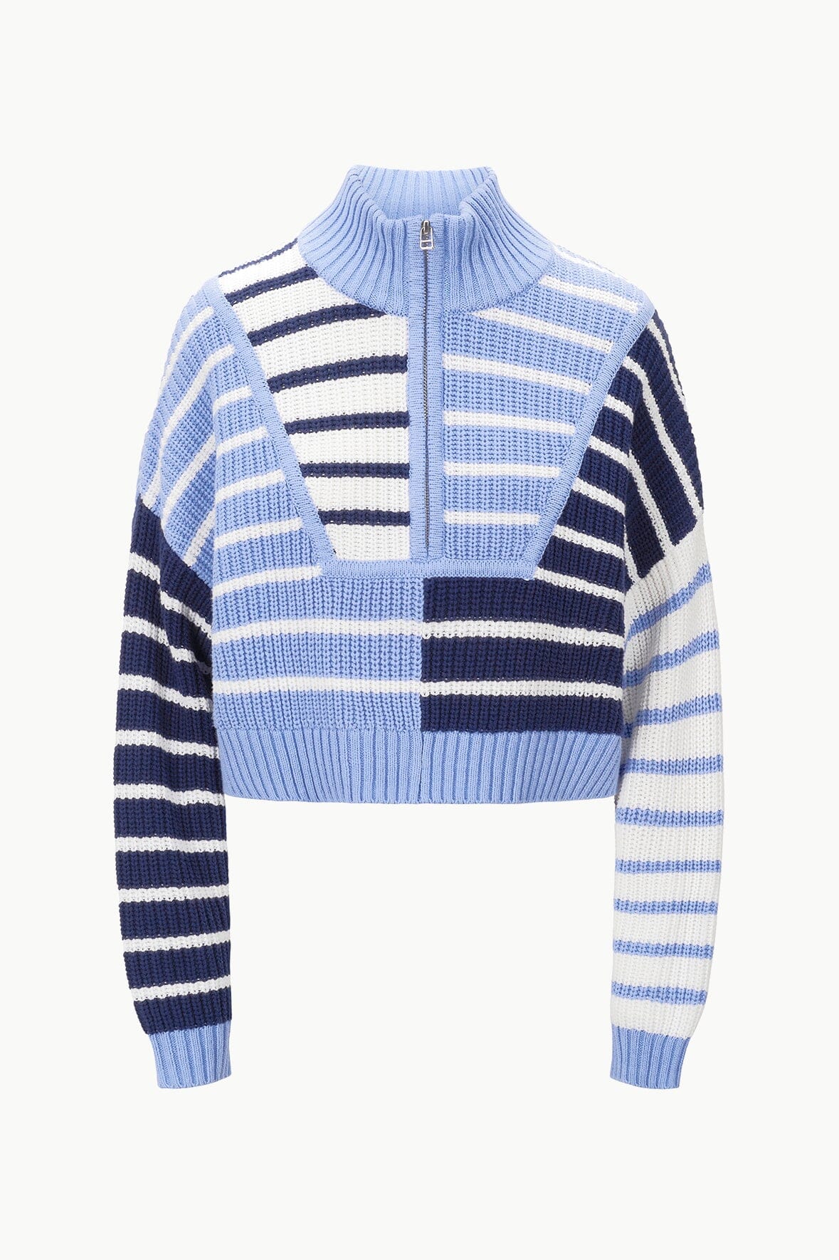 cropped hampton sweater -adriatic stripe