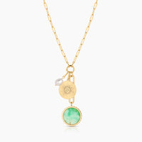 Solario Sundial necklace- Chrysoprase