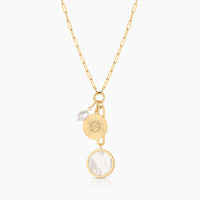 Solario Sundial necklace - Mother of Pearl