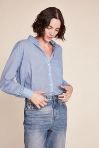 Balke overisized button down -blue houndstooth