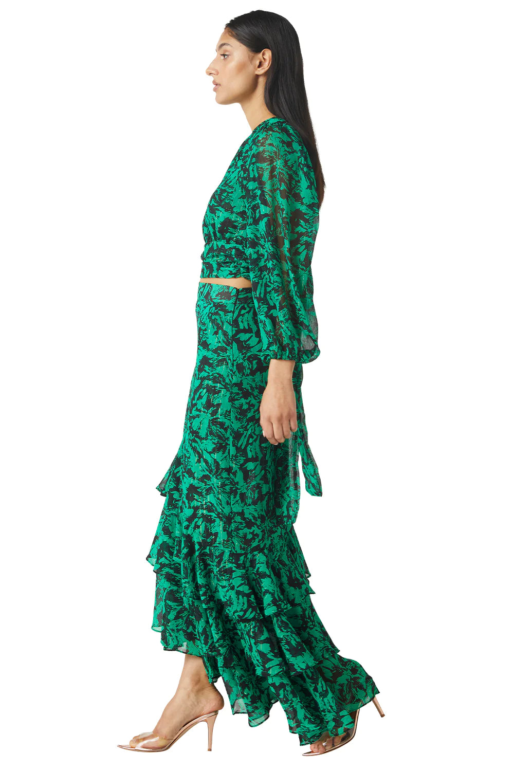 Veronique skirt - emerald abstract