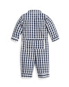 Twill romper - navy gingham