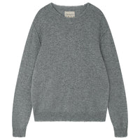 Cashmere distressed crew - grey