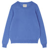 Cashmere distressed crew - Cornflower