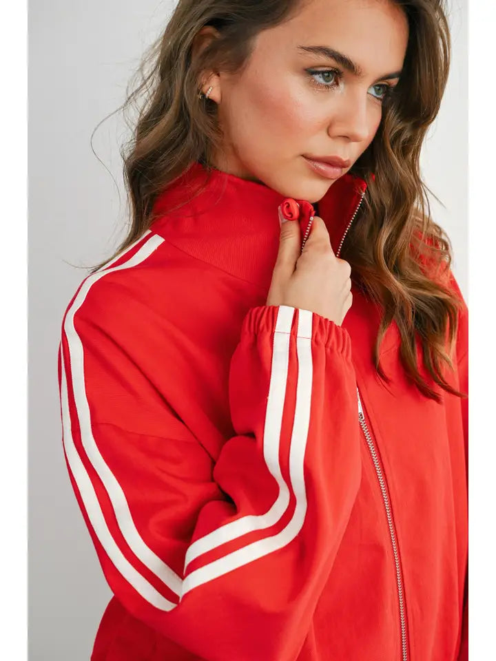 Red & White Athletic Jacket