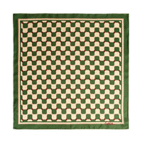 Checkerboard silk scarf