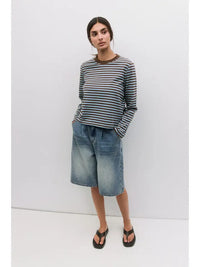 Kathleen top - blue & brown