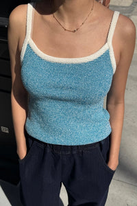 Lily sweater cami - blue stripe