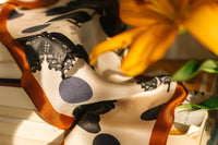 Noir Floral silk diamond scarf