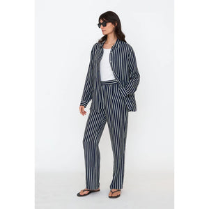 The silk Ponza - navy & cream