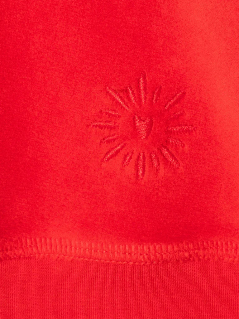 Pierre velour sweatshirt - carmine red