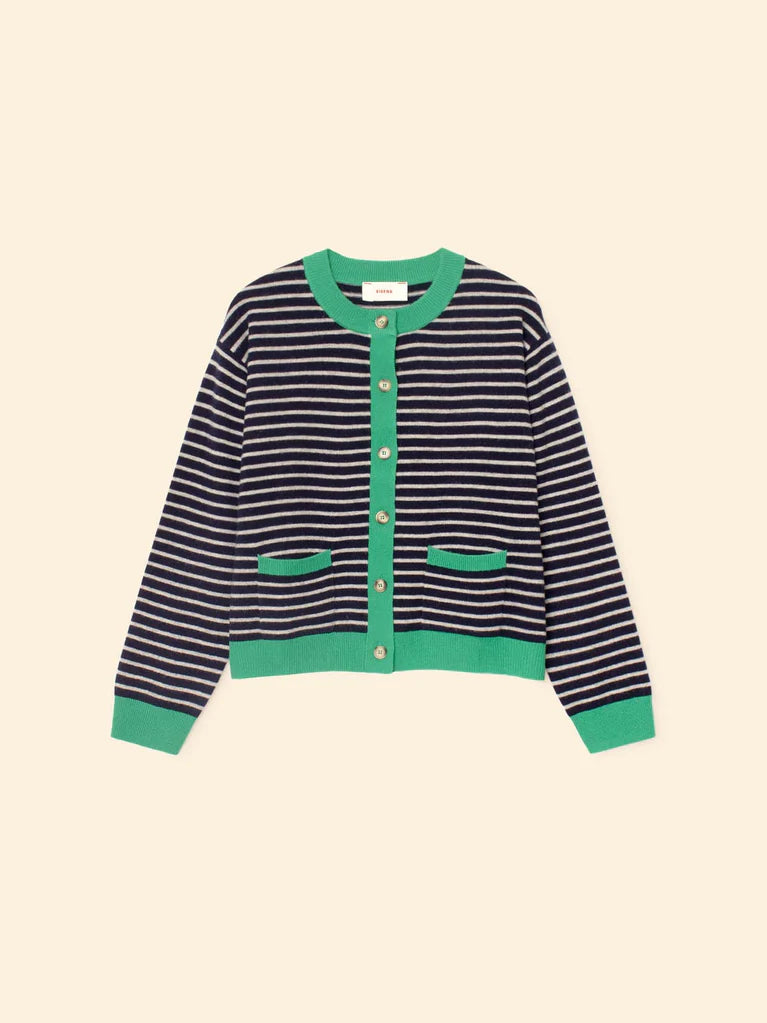 Lillian cardigan - Navy Stripe