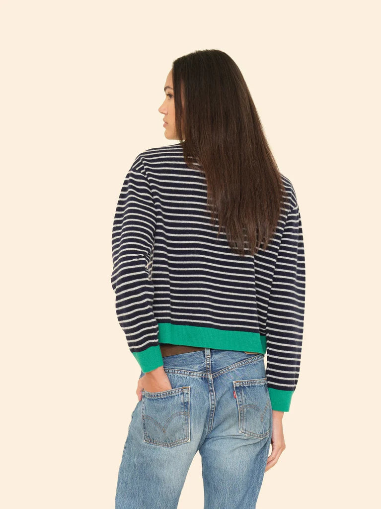 Lillian cardigan - Navy Stripe