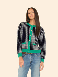 Lillian cardigan - Navy Stripe