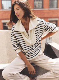 Natural stripe Kat Terry sweatshirt