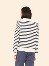 Natural stripe Kat Terry sweatshirt