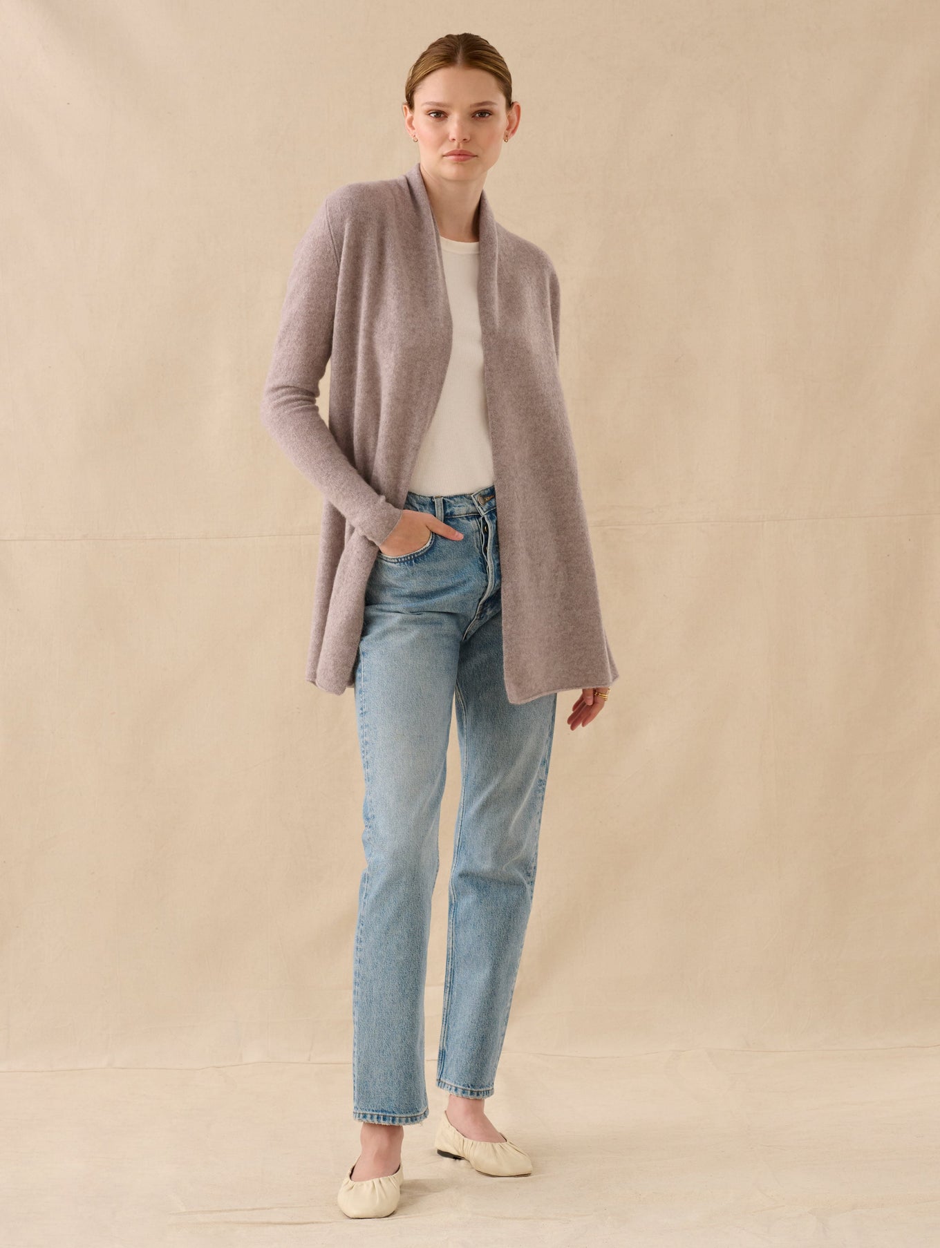 Cashmere cardigan - stonewood