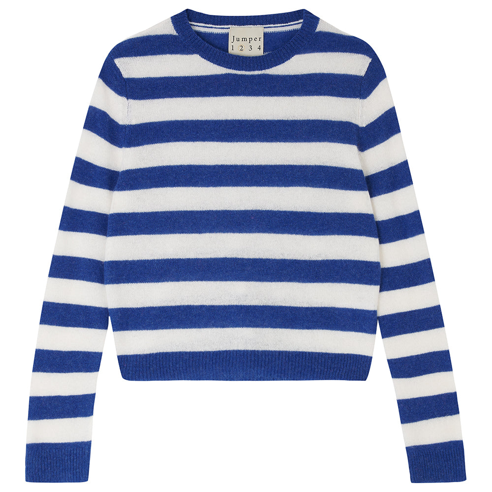 Blue & Cream Cashmere stripe