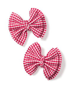 2 small mini gingham bows