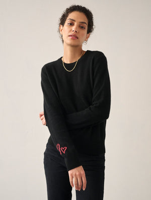 Cashmere heart sleeve