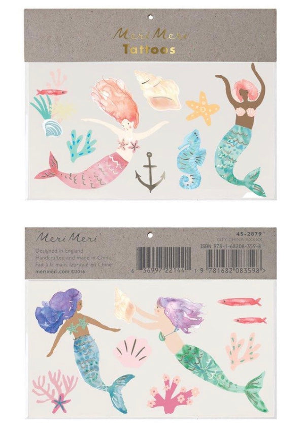 Mermaid tattoos- large pack